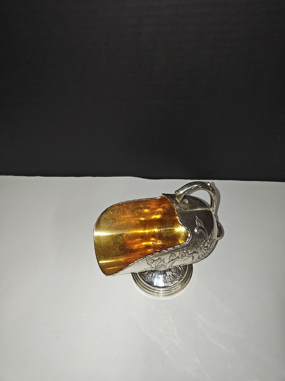 Raimond Sterling Silver Plated Sugar Scuttle Vintage Flower Botanical Designs